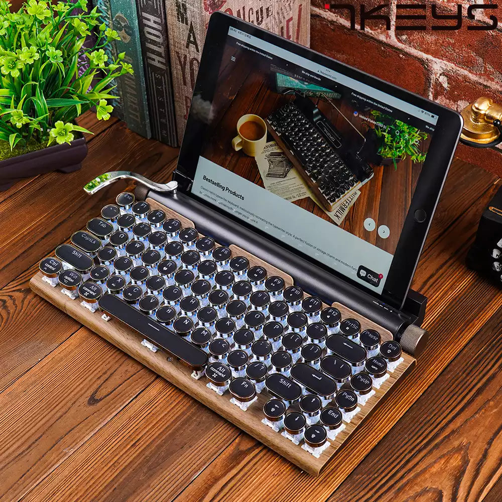 TW1867 Retro typewriter keyboard wood