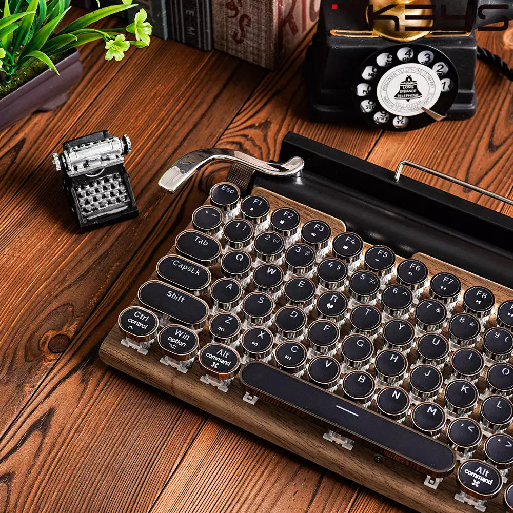 TW1867 Retro typewriter keyboard wood