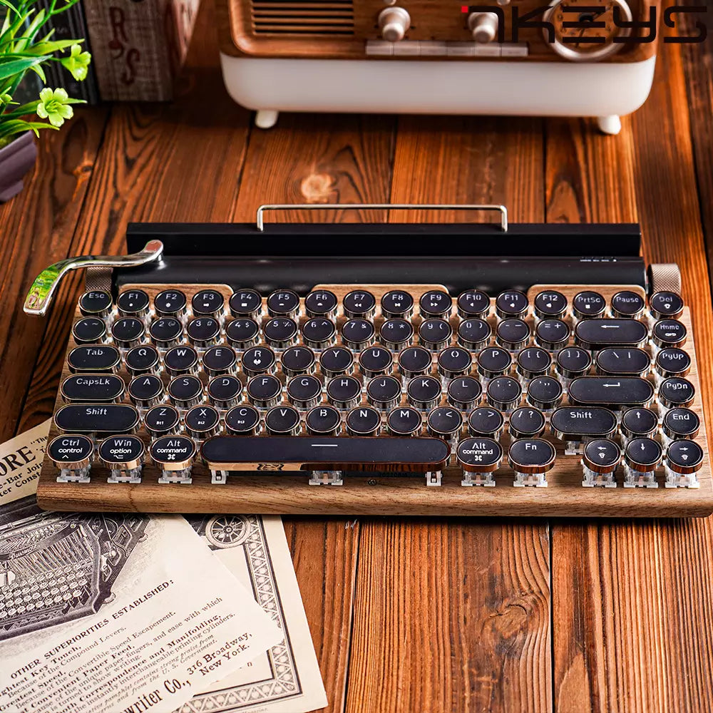 TW1867 Retro typewriter keyboard wood