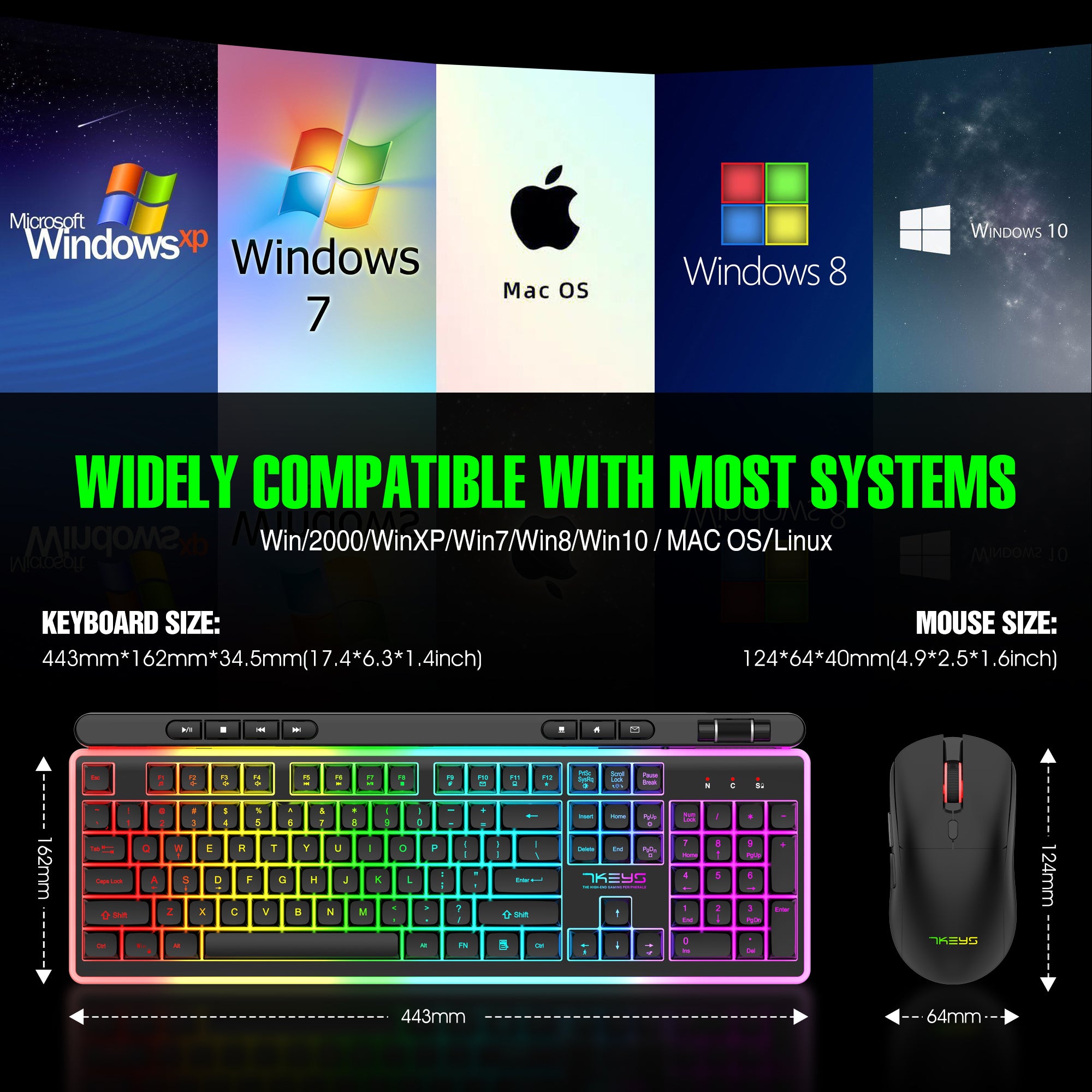 980 Wireless Keyboard and Mouse Combo