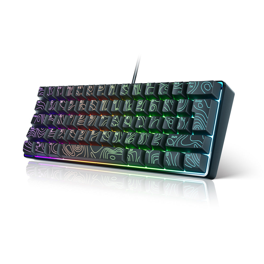 G61 Portable Contoured keycaps RGB Mini Keyboard