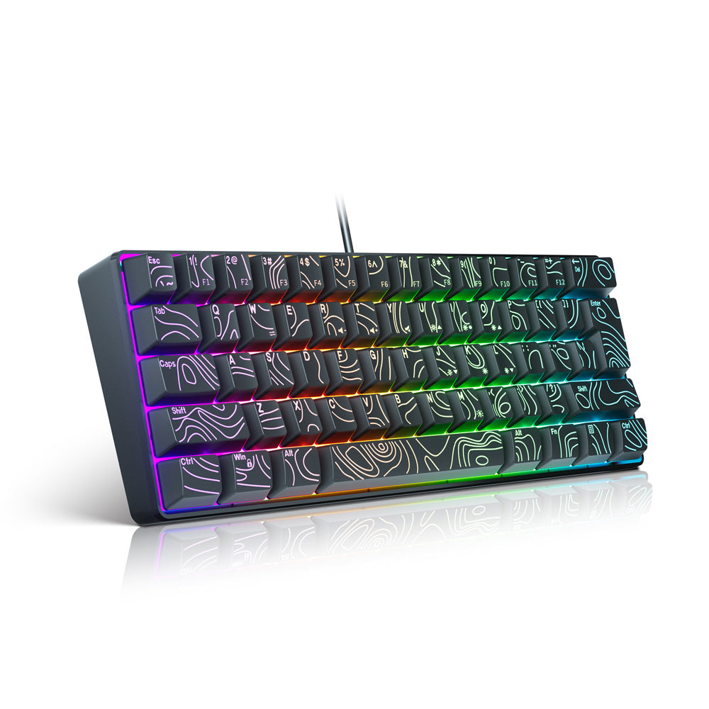G61 Portable Contoured keycaps RGB Mini Keyboard