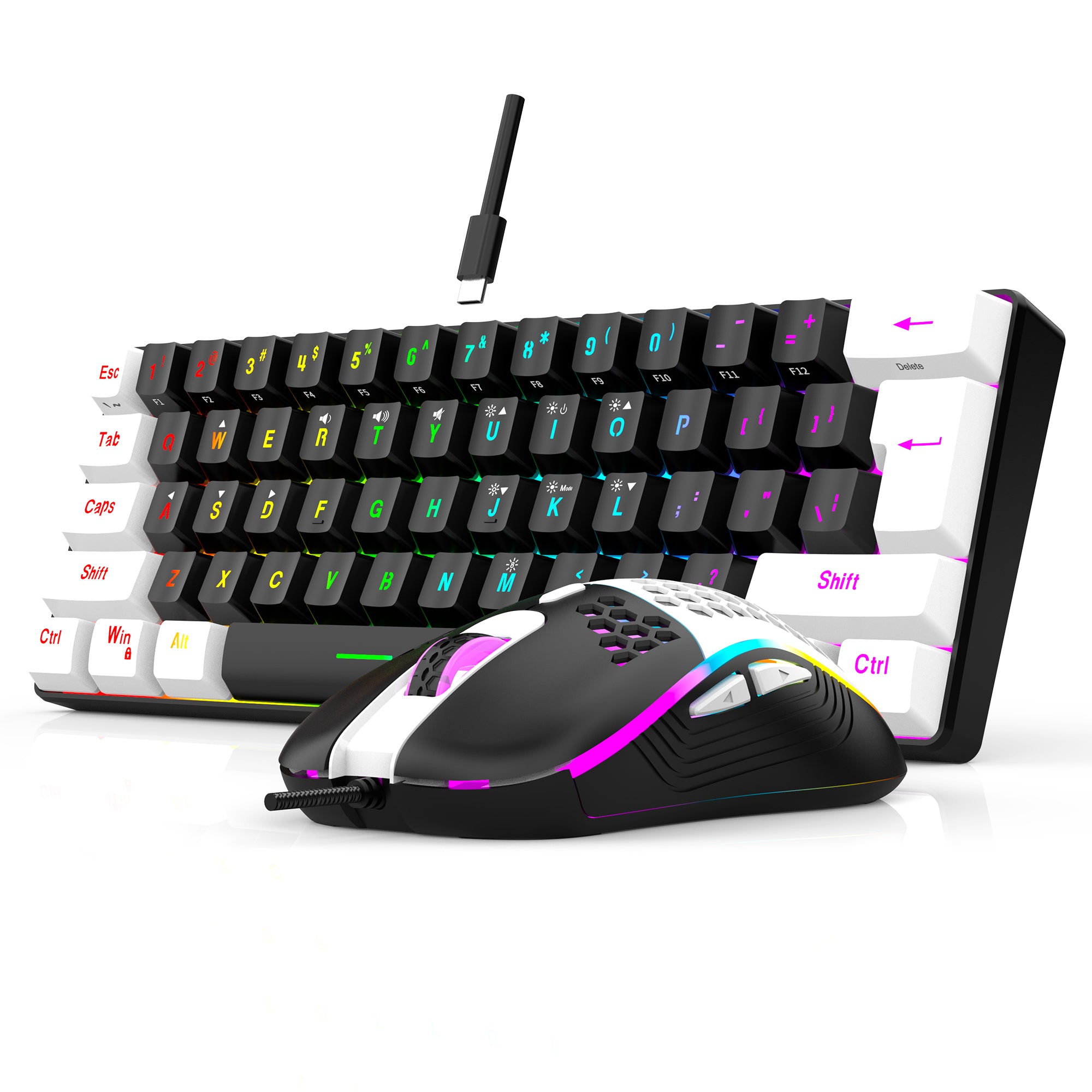 60% RGB Backlit Gaming Keyboard & 6400DPI Mouse Combo