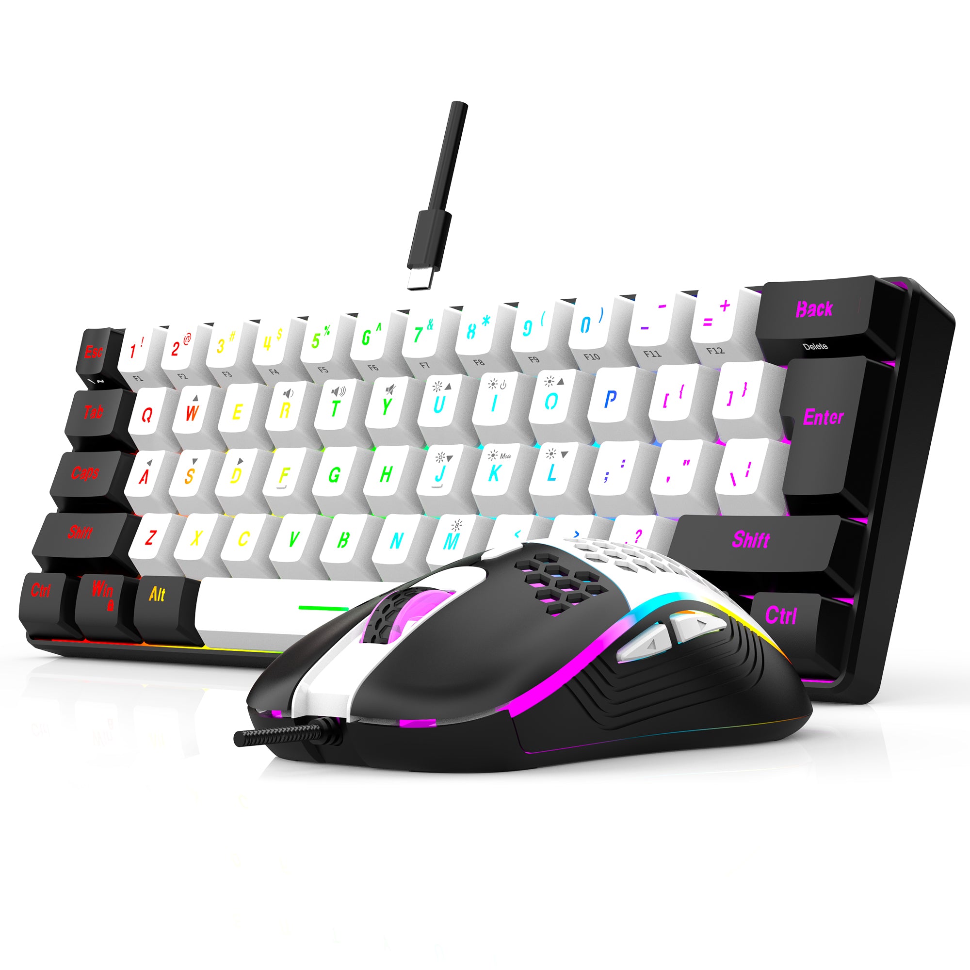 60% RGB Backlit Gaming Keyboard & 6400DPI Mouse Combo