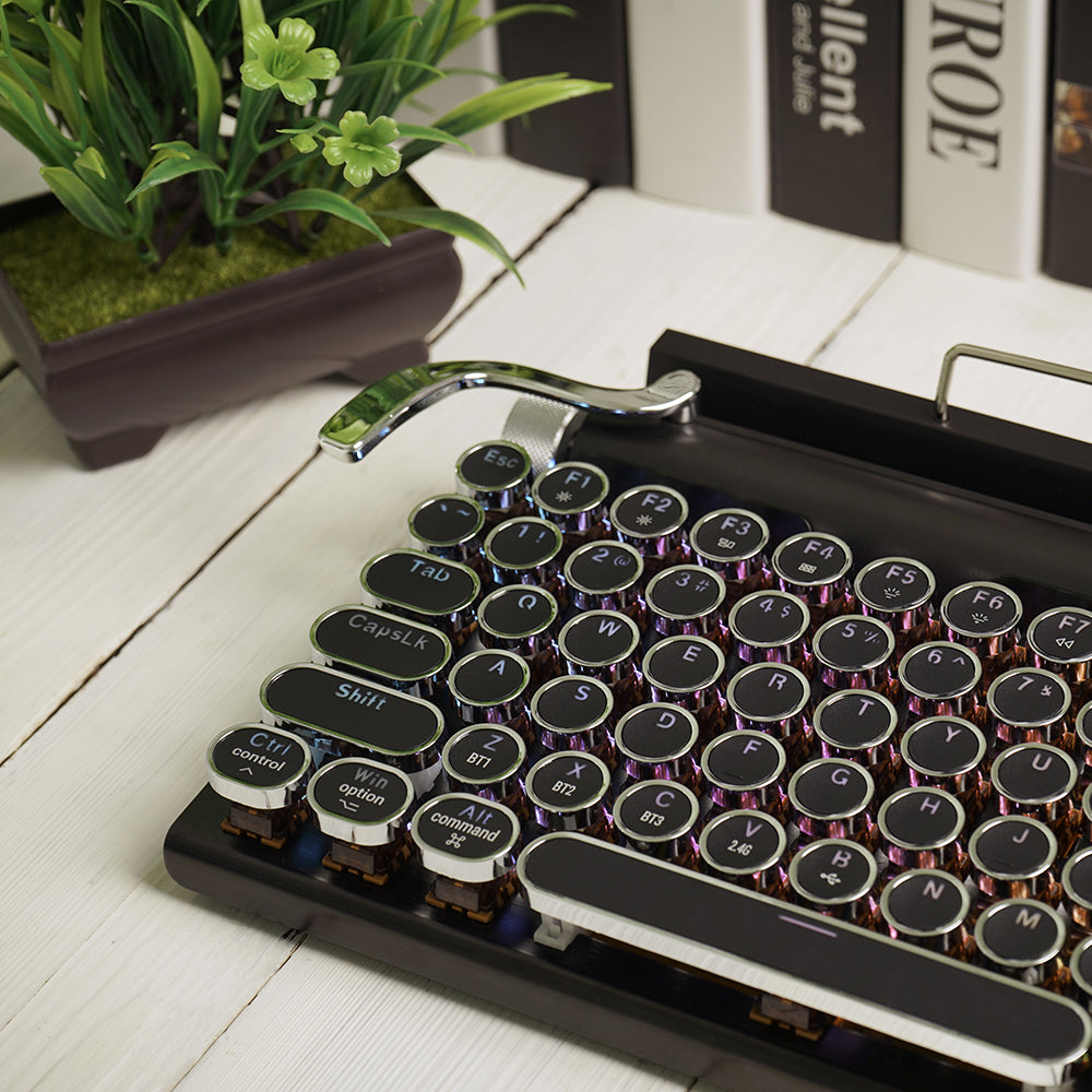 TW1867 Retro typewriter keyboard black