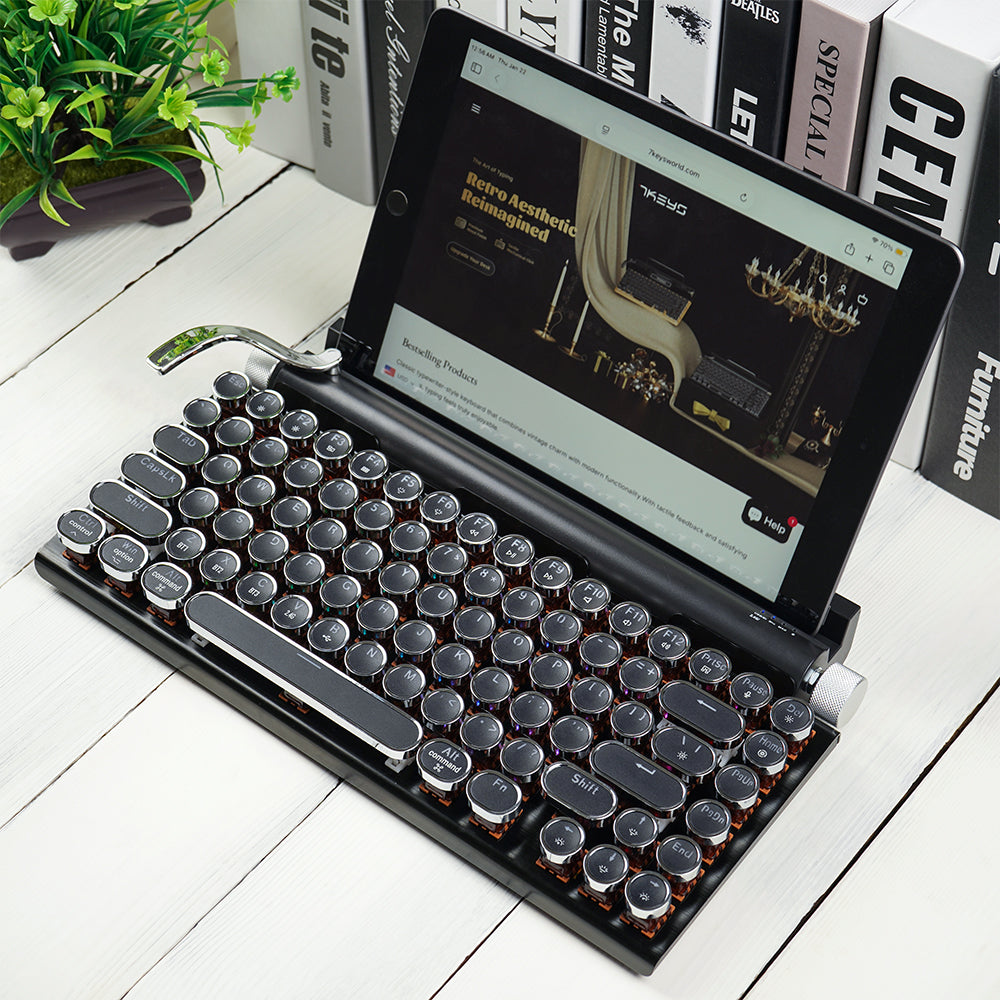 TW1867 Retro typewriter keyboard black