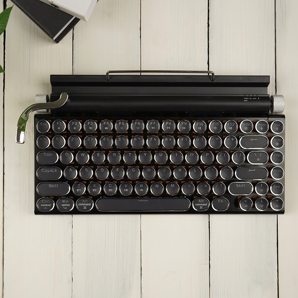 TW1867 Retro typewriter keyboard black