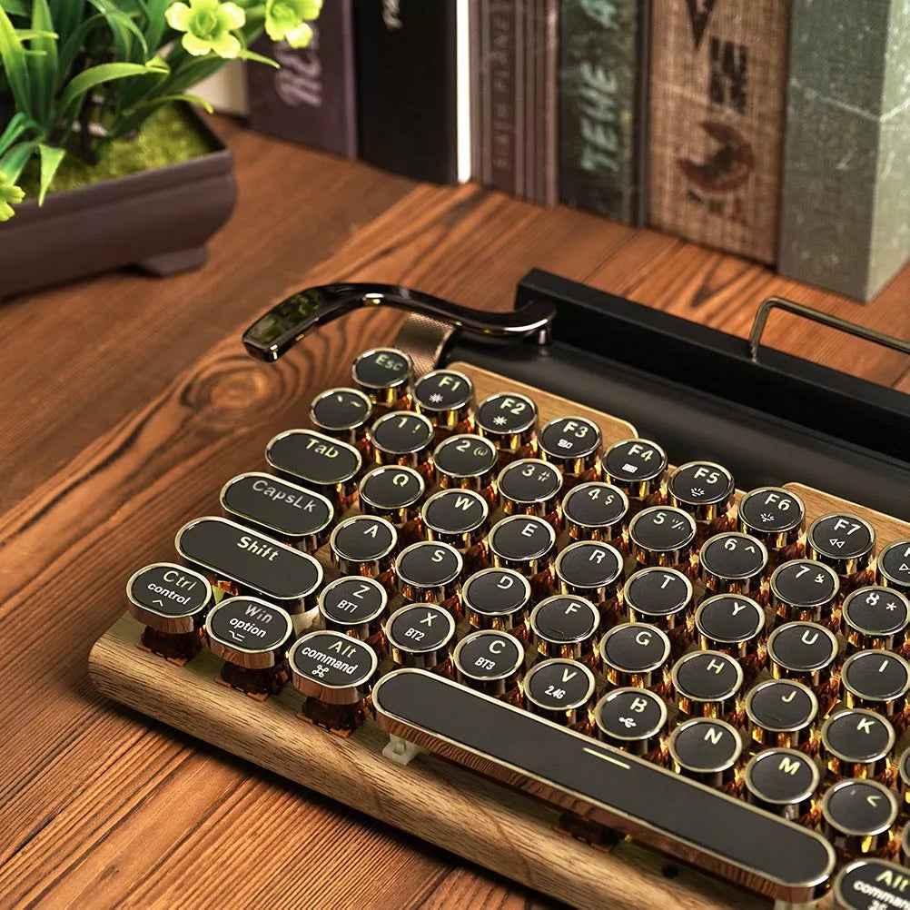 TW1867 Retro typewriter keyboard wood