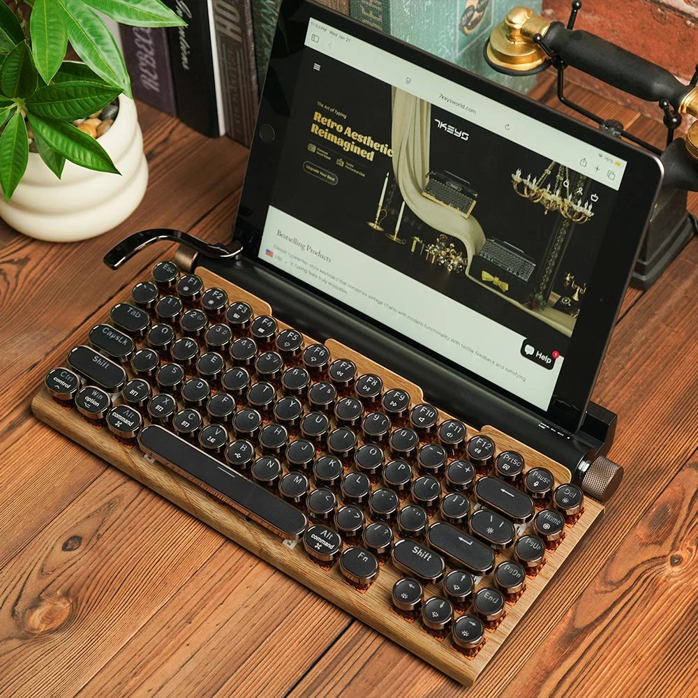 TW1867 Retro typewriter keyboard wood
