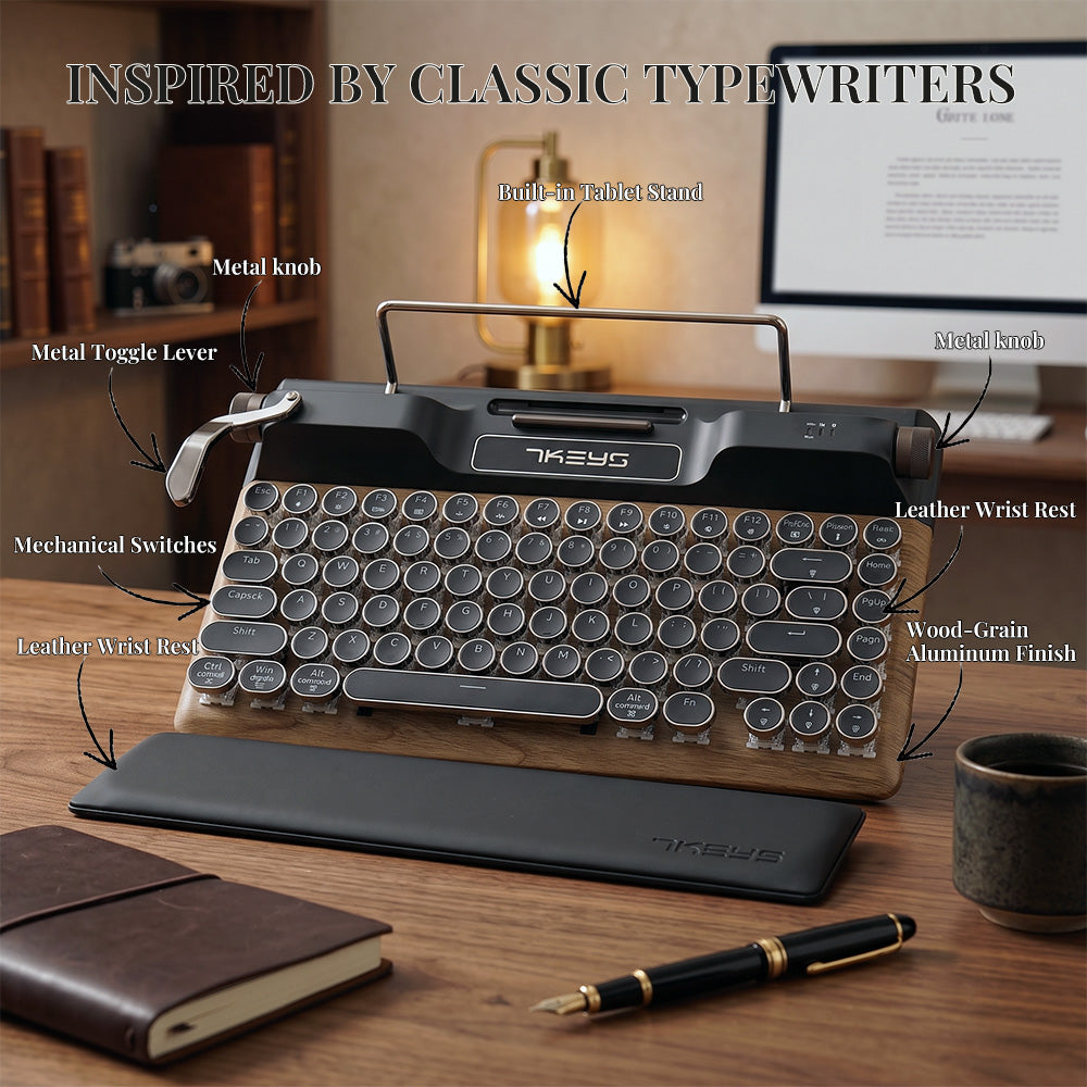 TW1868 Retro Typewriter Keyboard