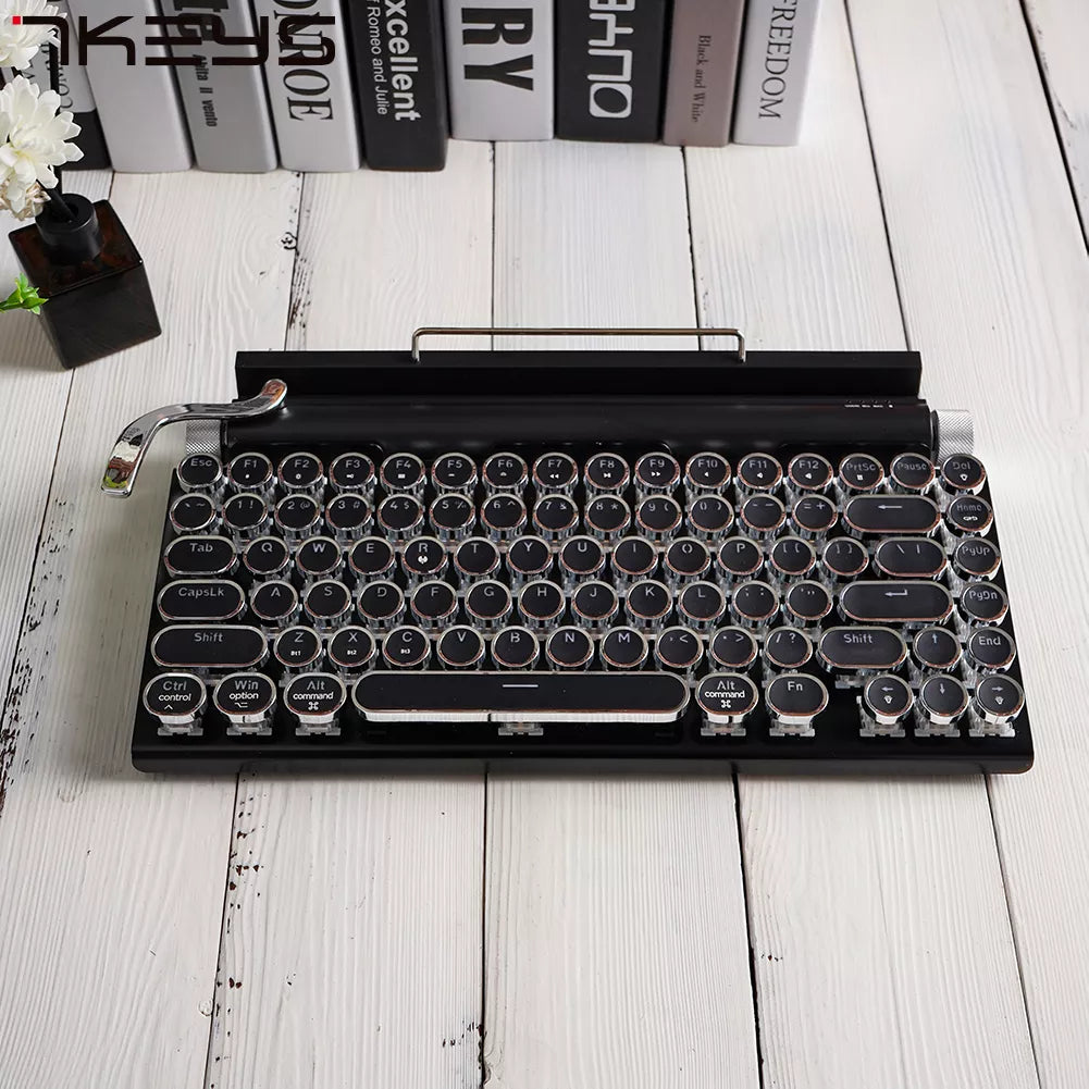 TW1867 Retro typewriter keyboard black