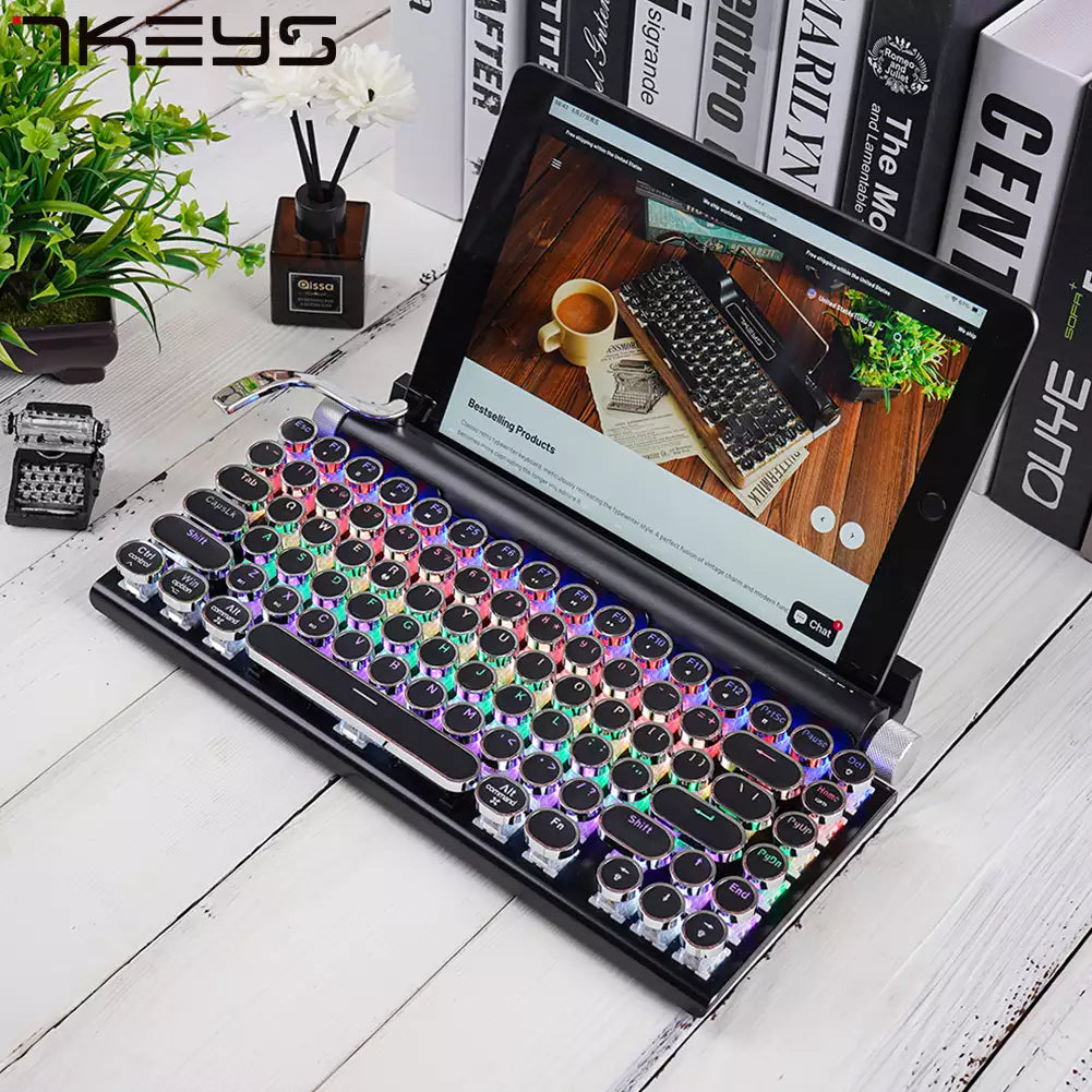 TW1867 Retro typewriter keyboard black