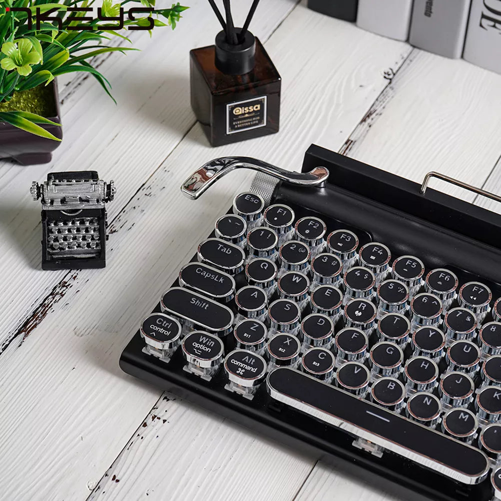TW1867 Retro typewriter keyboard black