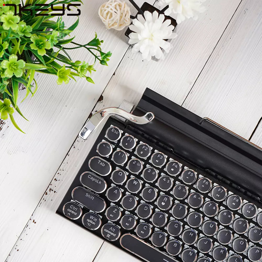 TW1867 Retro typewriter keyboard black