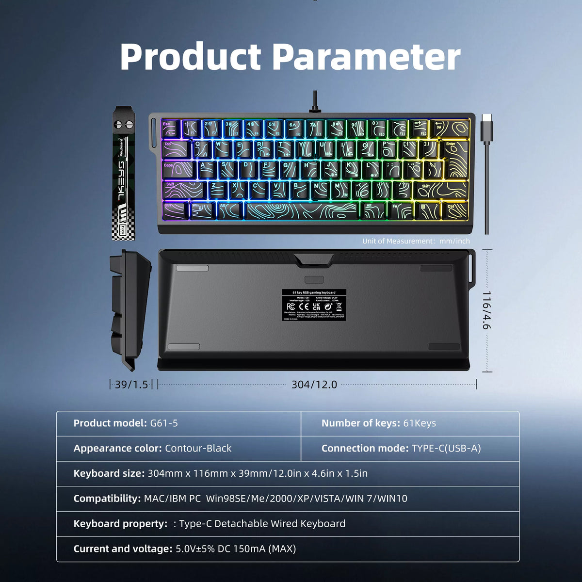 G61-5 RGB Gaming Keyboard