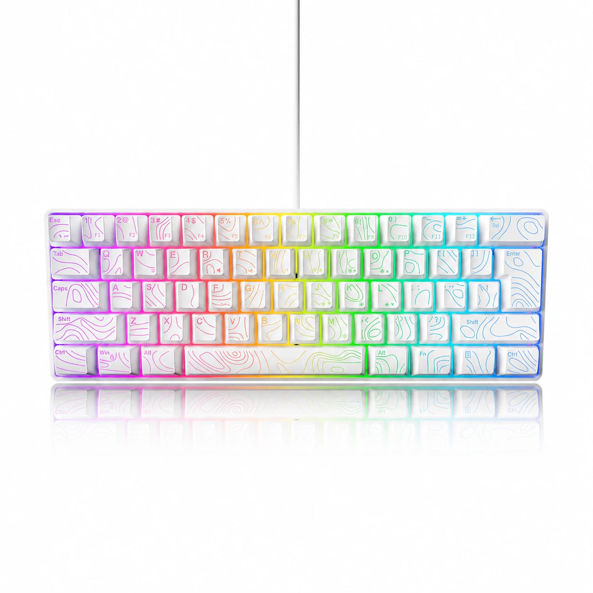 G61 Portable Contoured keycaps RGB Mini Keyboard
