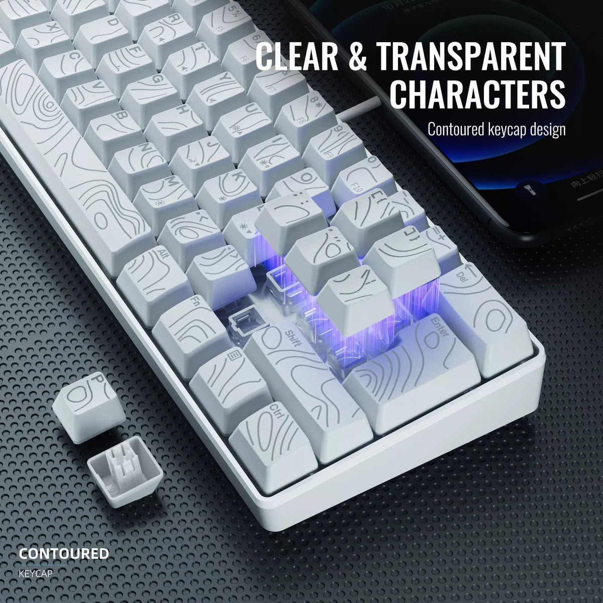 G61 Portable Contoured keycaps RGB Mini Keyboard