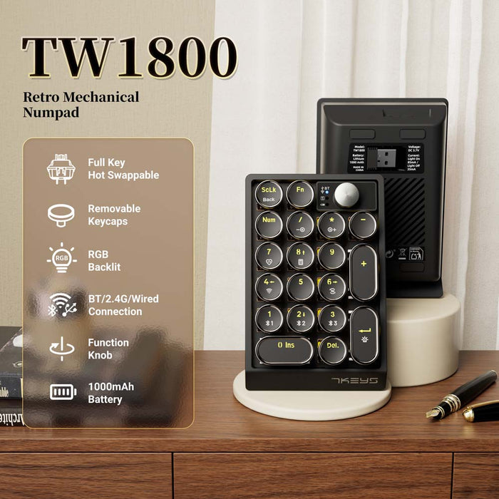 7KEYS® Retro Typewriter Keyboard