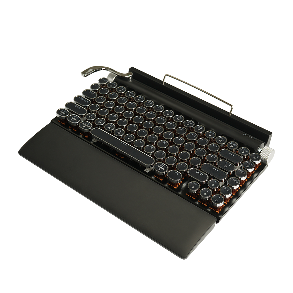 TW1867 Retro typewriter keyboard black