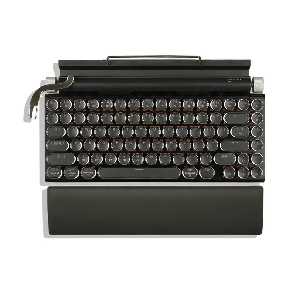 TW1867 Retro typewriter keyboard black