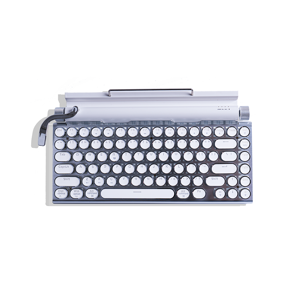 TW1867 Retro typewriter keyboard white