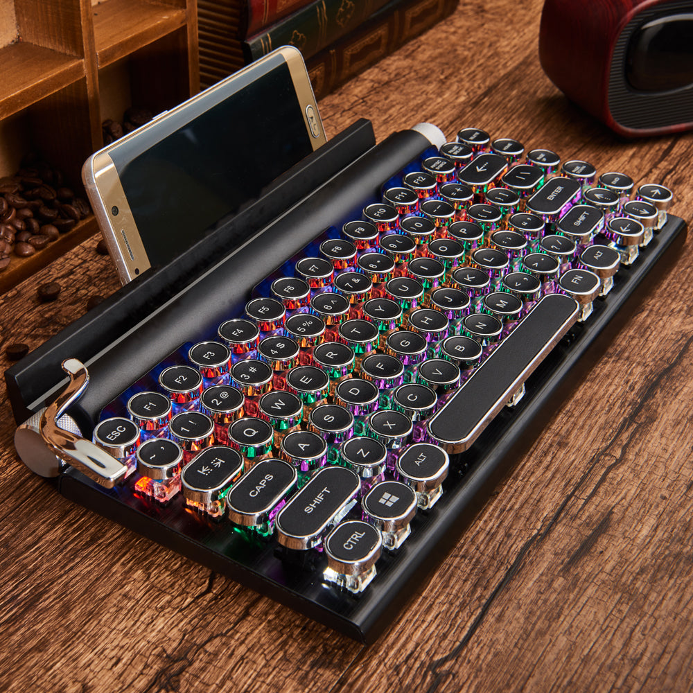 TW1867 Retro typewriter keyboard black
