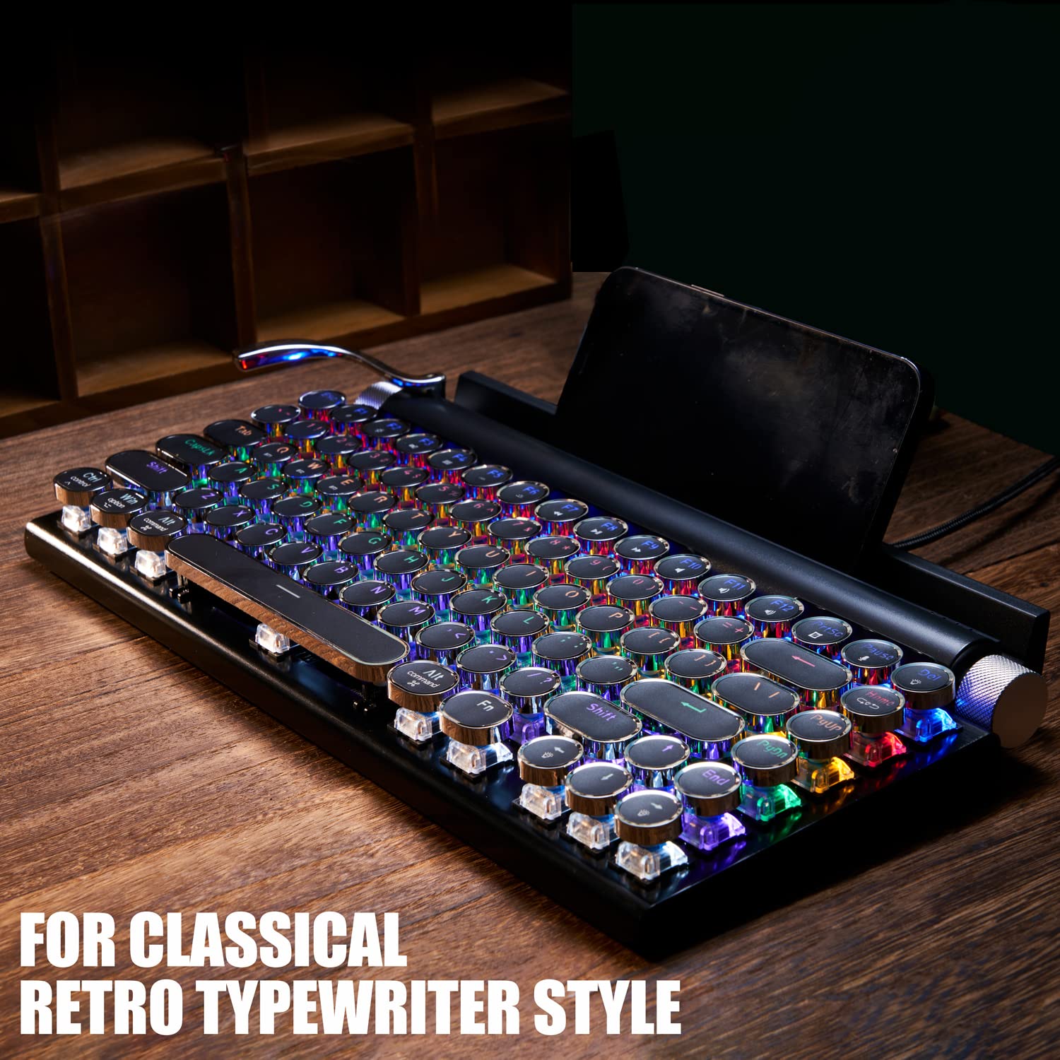 TW1867 Retro typewriter keyboard black